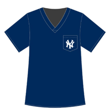 Yankees Scrub Top